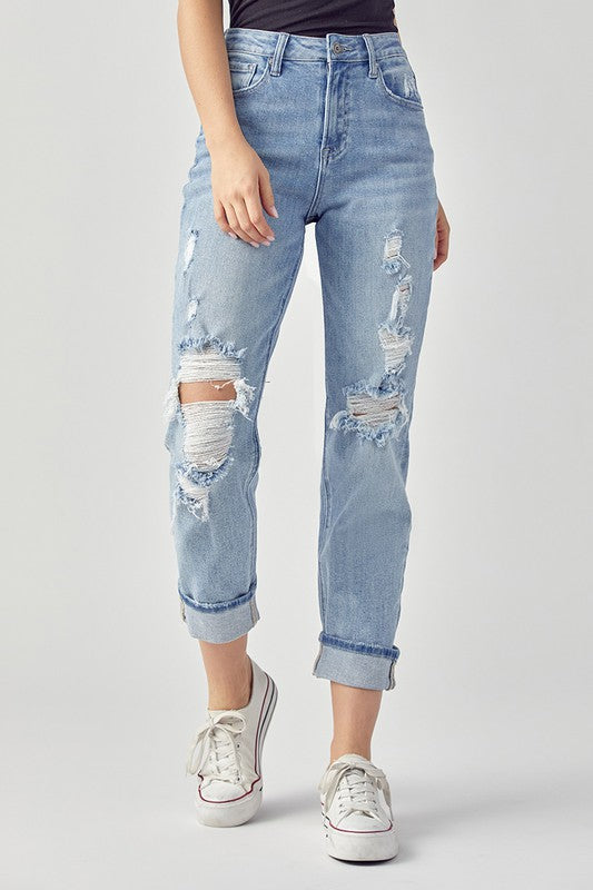 Distressed  Boyfriend Jeans